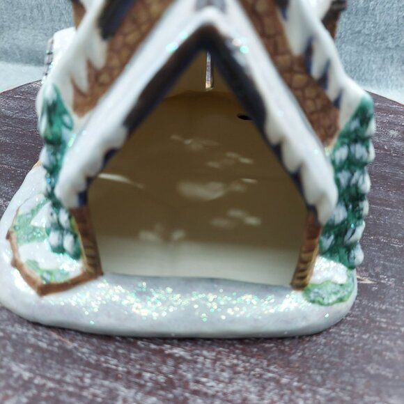 Stone Hill Chapel  Thomas Kinkade Collectible Ceramic Holiday Village Miniature - Picture 10 of 14